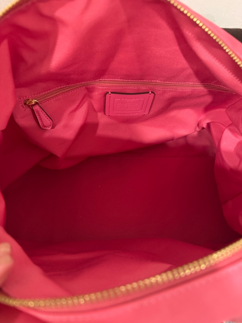 Coach Court Pink Travel Duffel with Front Pouch - Picture 15 of 16